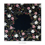 Midnight Blooms Set Of 6 Table Napkins