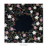 Midnight Blooms Set Of 6 Table Napkins
