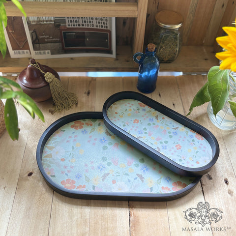 Pale Blossom Oval Tray Set