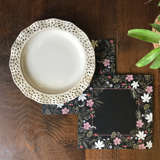 Midnight Blooms Trivet