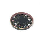Midnight Blooms Enamel Round Tray