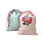 Botanical Blooms Drawstring Pouches