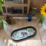Tropical Elephant Oval Small Tray