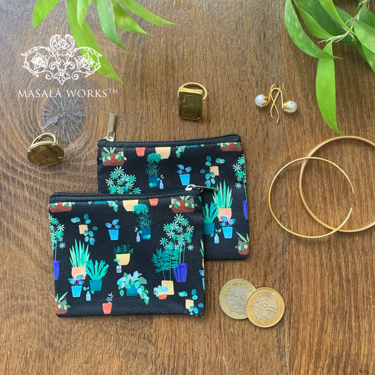 Midnight Foliage Coin Pouch (set of 2)