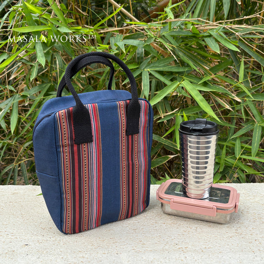 Blue Stripes Lunch bag