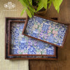 Blue Pottery Tray Set
