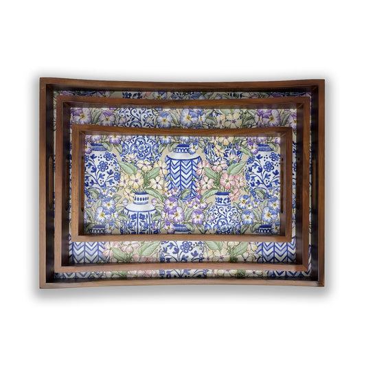 Blue Pottery Tray Set