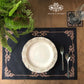 Slate Black Grunge Fabric Table mats (last set of 3)