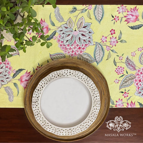 Aster Chintz Cotton Table Runner