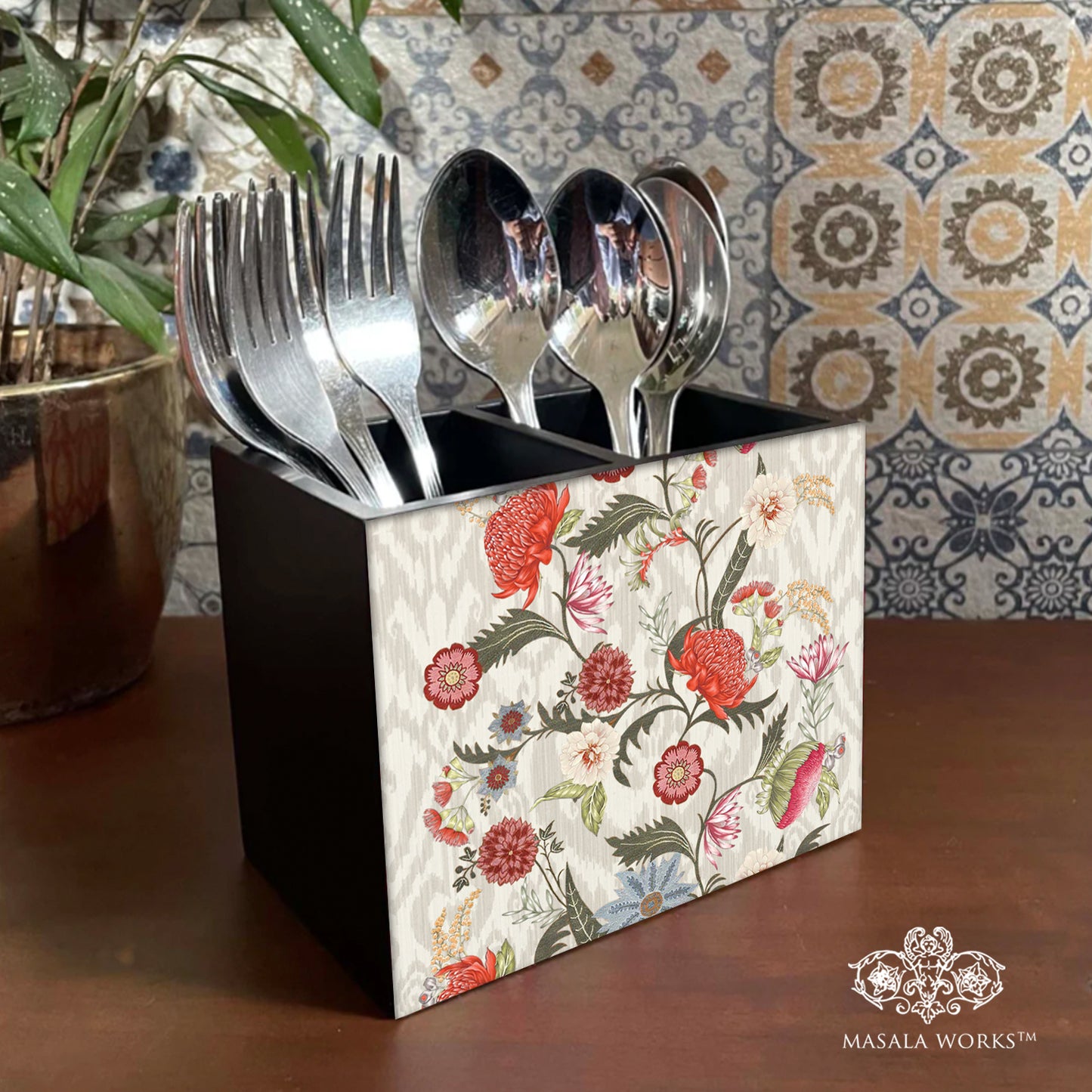 Ikat Chintz Utility Holder