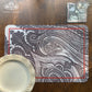 B&W Paisley Laminated Tablemat
