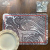 B&W Paisley Laminated Tablemat