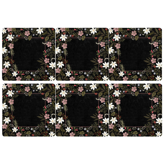 Midnight Blossom Coasters