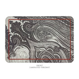 Monochrome Paisley Laminated Tablemat