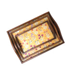Chintz Garden Wooden Tray Set