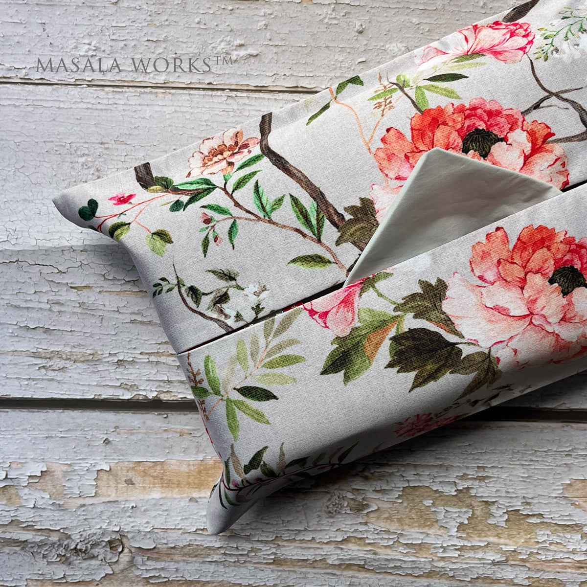 Peonys In Bloom Fabric Tissue Box Cover