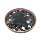 Midnight Blooms Enamel Round Tray