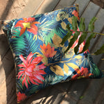 Tropical Blue Foliage Cushion Cushion Deal (Set of 2)