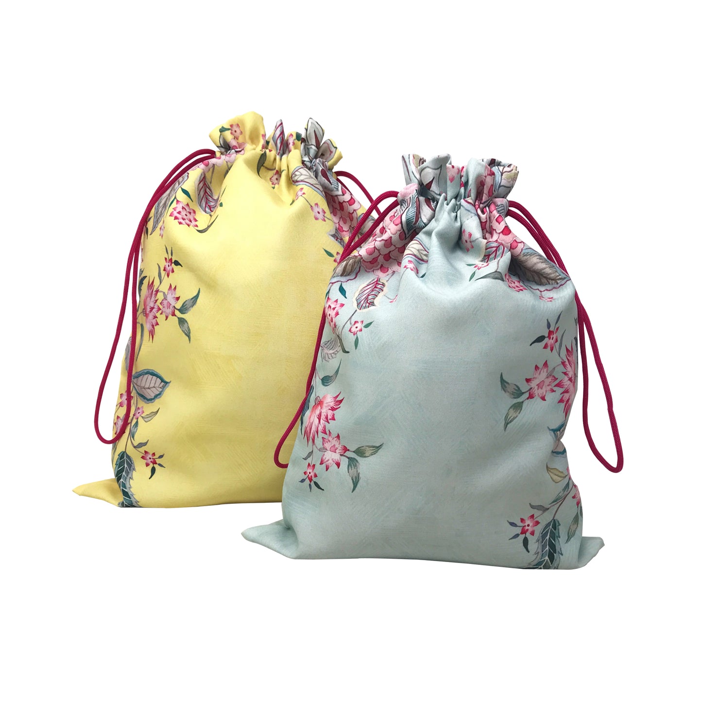 Aster Blooms Drawstring Pouches