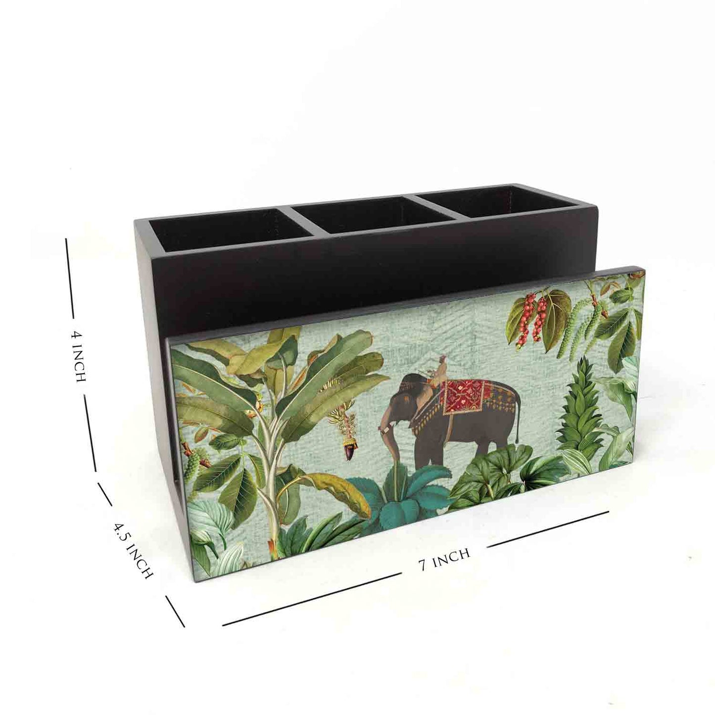Tropical Elephant Cutlery Stand with Tissue Paper Holder