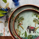 Tropical Elephant Enamel Round Tray