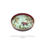 Tropical Elephant Enamel Round Tray