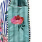 Stripes And Petal Oval Tote Bag