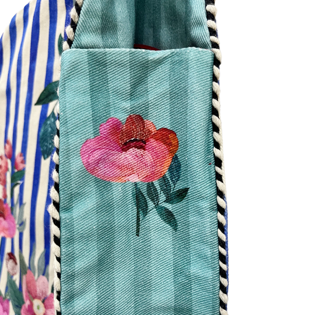 Stripes And Petal Oval Tote Bag