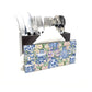 Blue Pottery Cutlery Stand with Tissue Paper Holder