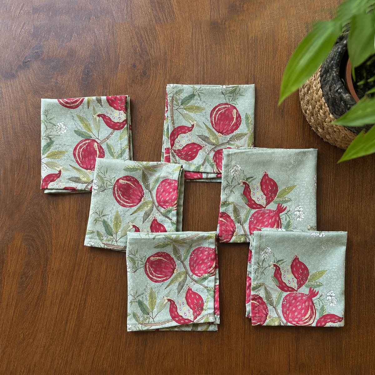 Anaar Set Of 6 Coctail Napkins