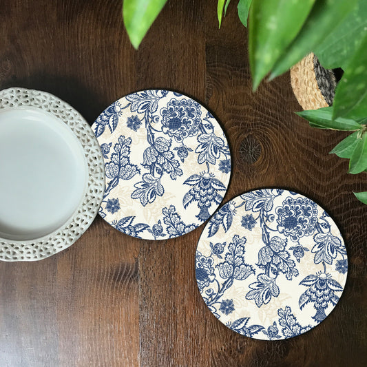 Blue Pottery Chintz Trivet