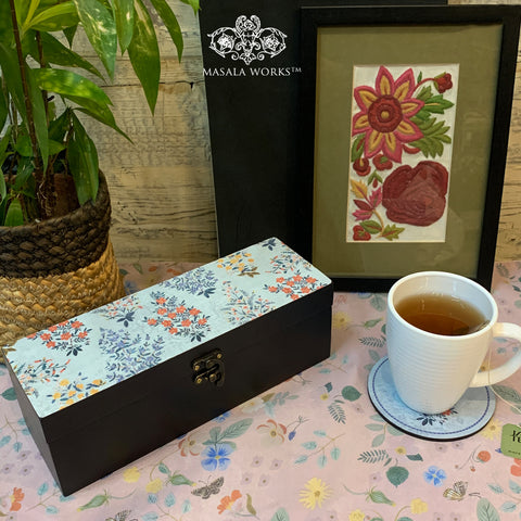 Floral Bushes Tea Box
