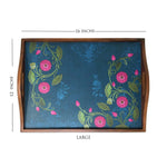 Lotus Jaal Wooden Tray Set