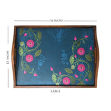 Lotus Jaal Wooden Tray Set