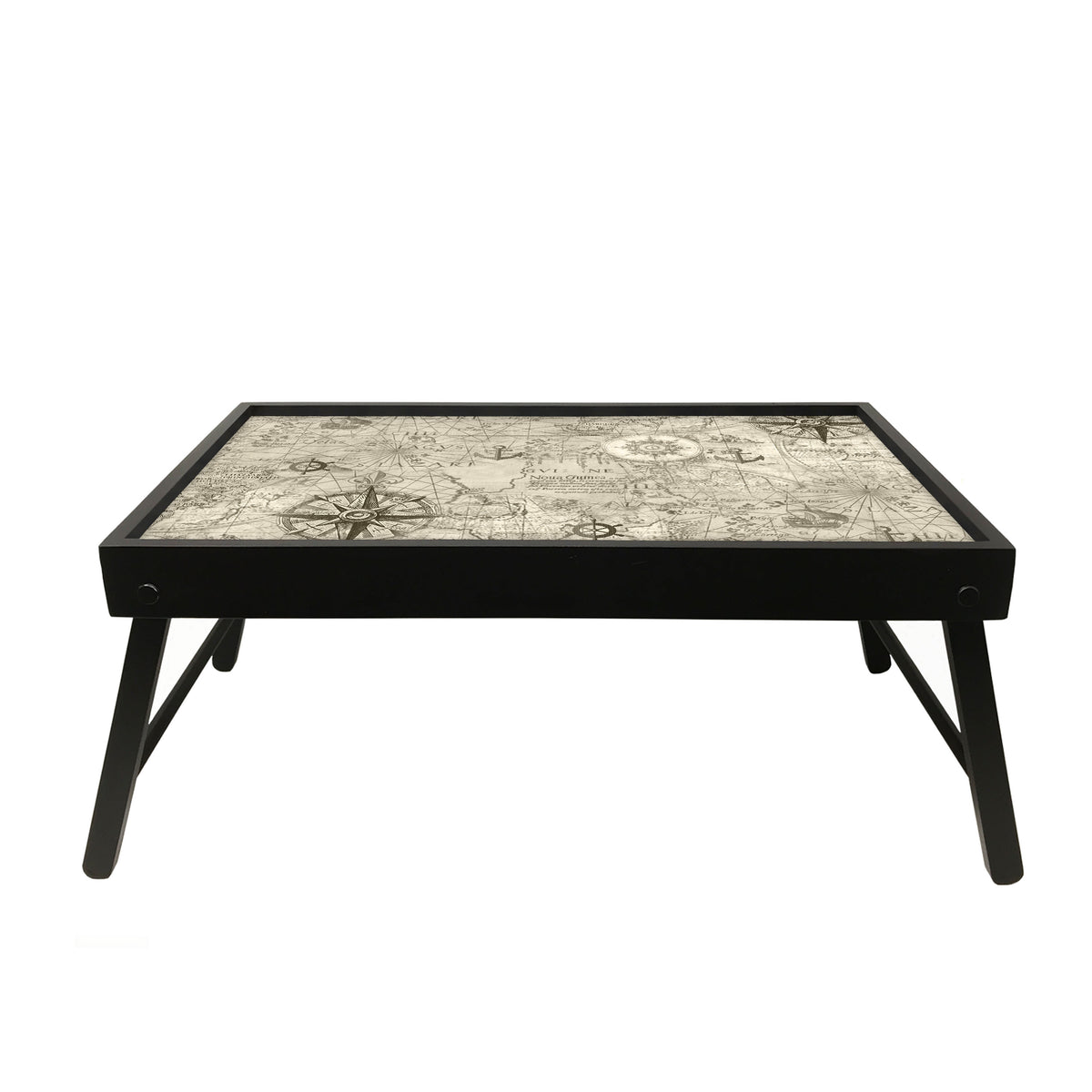 Nautical Map Folding Bed Tray