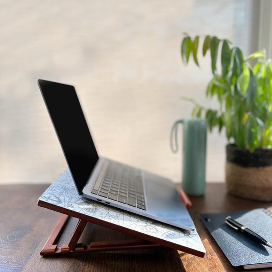 Nautical Map Laptop Stand