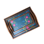 Lotus Jaal Wooden Tray Set