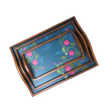 Lotus Jaal Wooden Tray Set