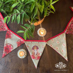 Brocade printed Ganpati Toran / Bunting