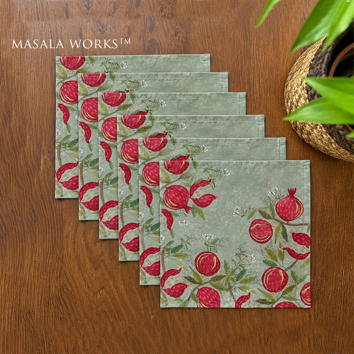 Anaar Set Of 6 Coctail Napkins