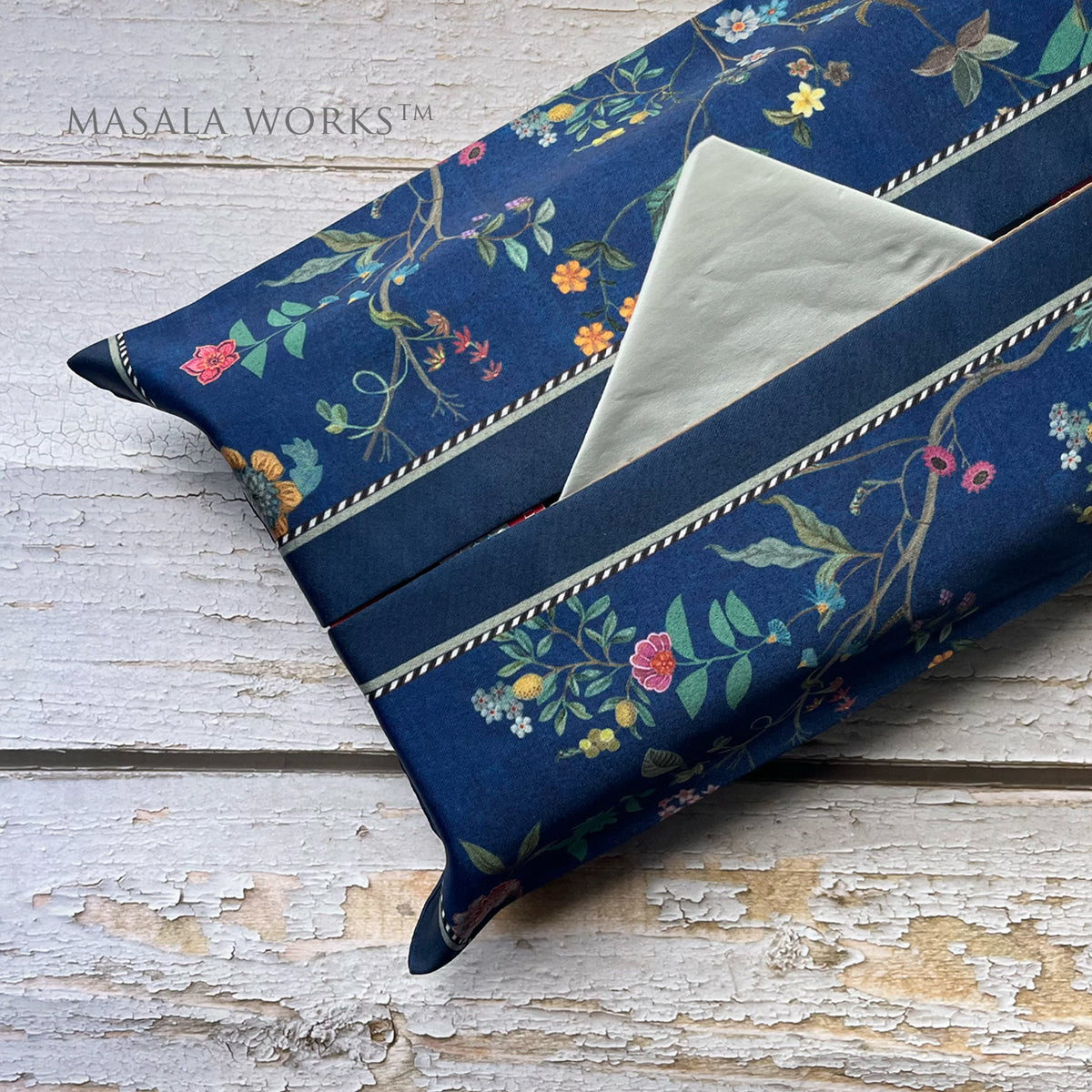 Twilgiht Blue Fabric Tissue Box Cover