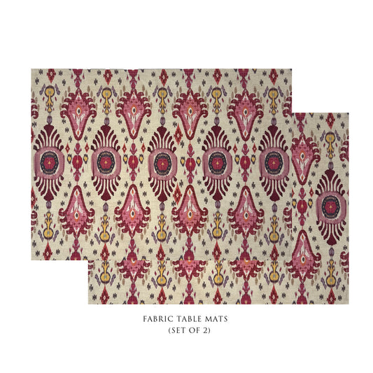 Ikat Cotton Fabric Table mats (set of 2)