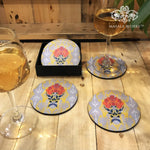 Ikat Boota Coasters