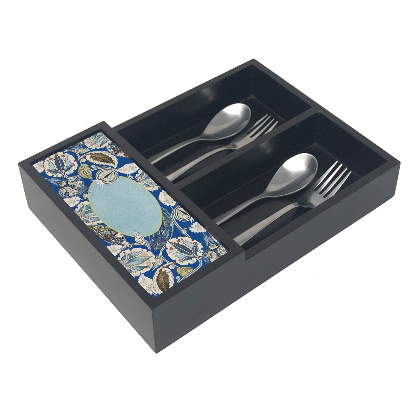 Azure Foliage Cutlery Tray