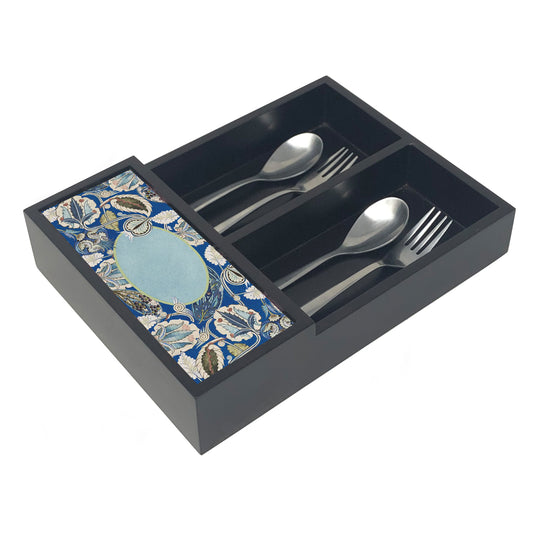 Azure Foliage Cutlery Tray