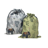 Majestic Elephant Drawstring Pouches