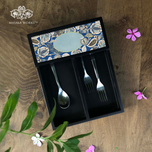 Azure Foliage Cutlery Tray