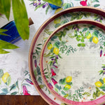 Lemon Enamel Round Tray