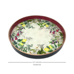 Lemon Enamel Round Tray