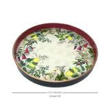 Lemon Enamel Round Tray